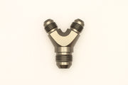 DeatschWerks 6AN Male Flare + 6AN Male Flare to 8AN Male Flare Y Block Fitting DeatschWerks Distribution Blocks