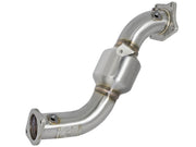 aFe Twisted Steel Down-Pipe Catted 13-16 Cadillac ATS L4-2.0L (t) aFe Downpipes