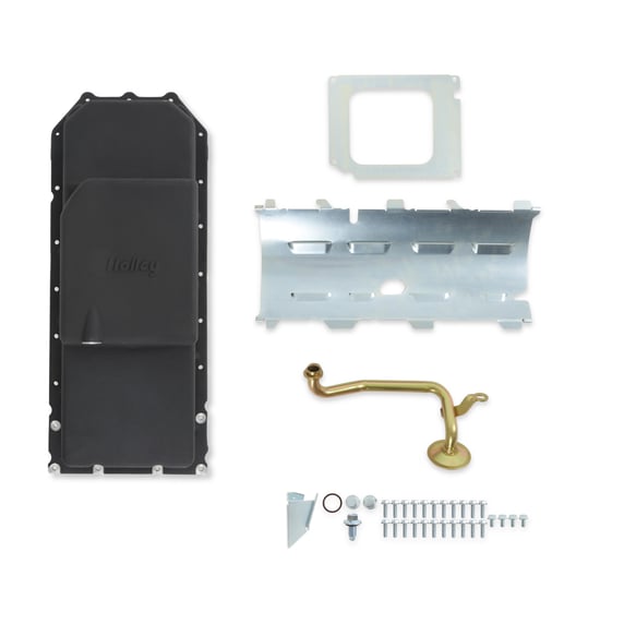 Holley Gen III Hemi Swap Oil Pan - Mid-Sump VVT - Black 302-61BK HOLLEY Autoparts