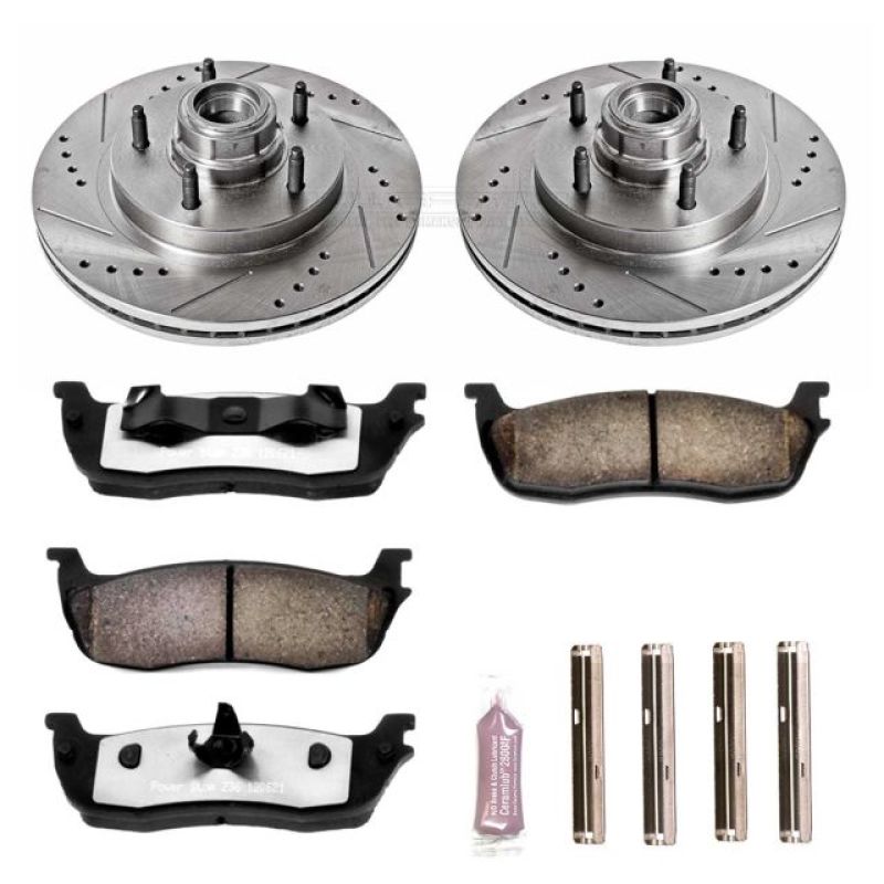 Power Stop 97-00 Ford F-150 Front Z36 Truck & Tow Brake Kit PowerStop Brake Kits - Performance D&S