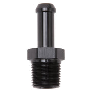 Edelbrock Hose End Straight 3/8In NPT to 3/8In Barb Black Anodize Edelbrock Fittings