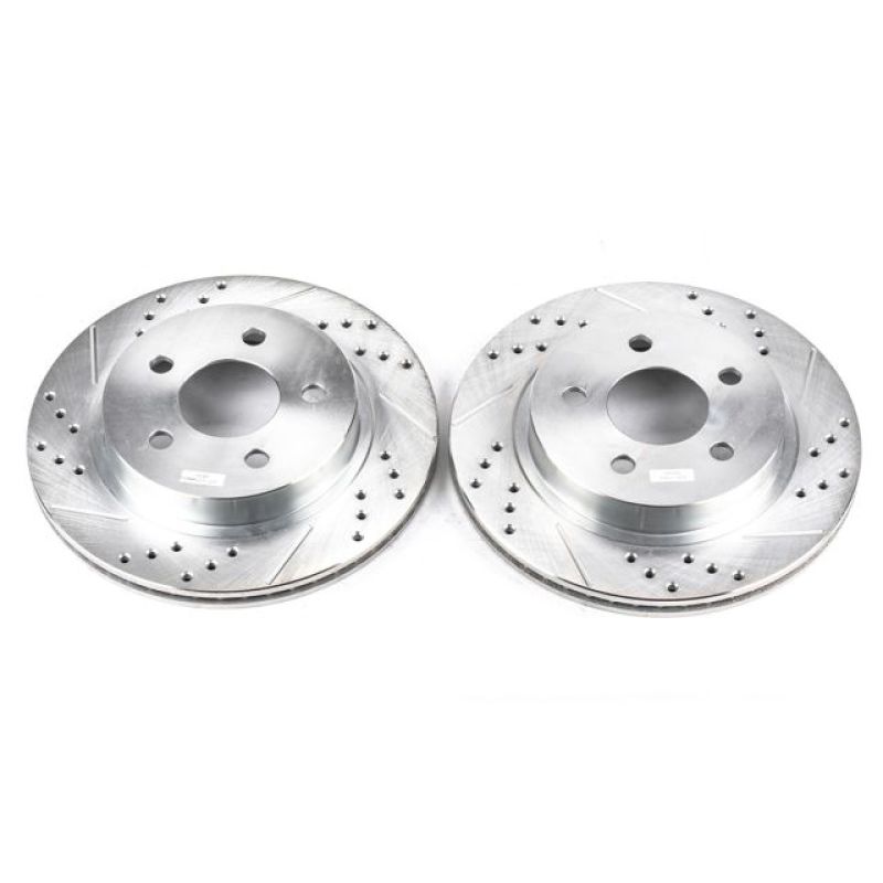 Power Stop 93-97 Chevrolet Camaro Rear Evolution Drilled & Slotted Rotors - Pair PowerStop Brake Rotors - Slot & Drilled