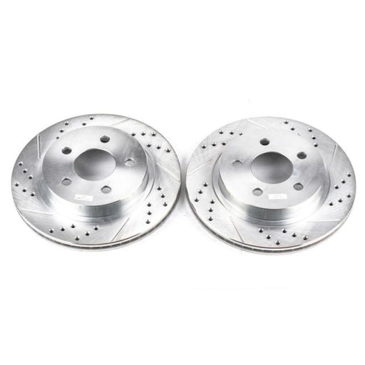 Power Stop 93-97 Chevrolet Camaro Rear Evolution Drilled & Slotted Rotors - Pair PowerStop Brake Rotors - Slot & Drilled
