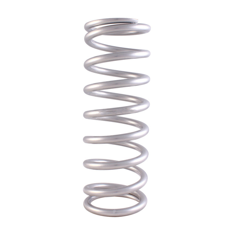 QA1 3-4/5in ID Tapered High Travel Pigtail Spring - 9in Length x 650lbs/in - Silver Powder Coated QA1 Coilover Springs