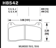 Hawk Wilwood 7812 HP+ Race Brake Pads Hawk Performance Brake Pads - Performance