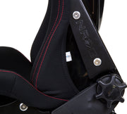 NRG FRP Bucket Seat - Reclinable (Black Cloth w/Red Stitching) NRG Race Seats