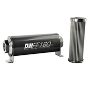DeatschWerks Stainless Steel 10AN 10 Micron Universal Inline Fuel Filter Housing Kit (160mm) DeatschWerks Fuel Filters