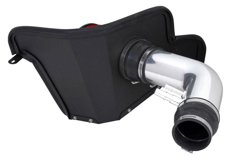 Spectre 15-16 Ford Mustang V6-3.7L F/I Air Intake Kit - Polished w/Red Filter Spectre Cold Air Intakes