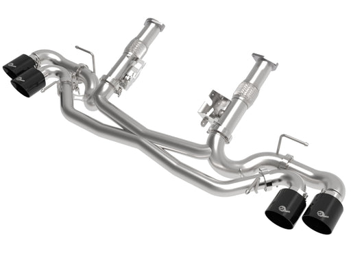 aFe MACH Force-Xp 3in to 2-1/2in 304SS Cat-Back (No Muff.) 2020 Chevy Corvette (C8) 6.2L - Black Tip aFe Catback