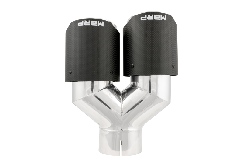 MBRP 3in ID / Dual 4in OD Out Staggered L 9.87in / R 9.37in Dual Wall Carbon Fiber Univ Exhaust Tip MBRP Tips