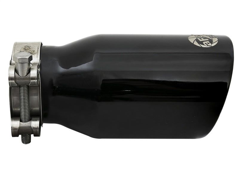 aFe MACH Force-Xp Universal 409 SS Single-Wall Clamp-On Exhaust Tip - Black aFe Tips