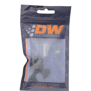 DeatschWerks 8AN ORB to Polaris RZR Turbo OE Regulator Adapter - Anodized Matte Black DeatschWerks Fuel Injectors - Single