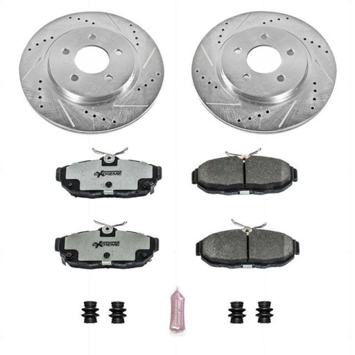 Power Stop 11-14 Ford Mustang Rear Z26 Street Warrior Brake Kit PowerStop Brake Kits - Performance D&S