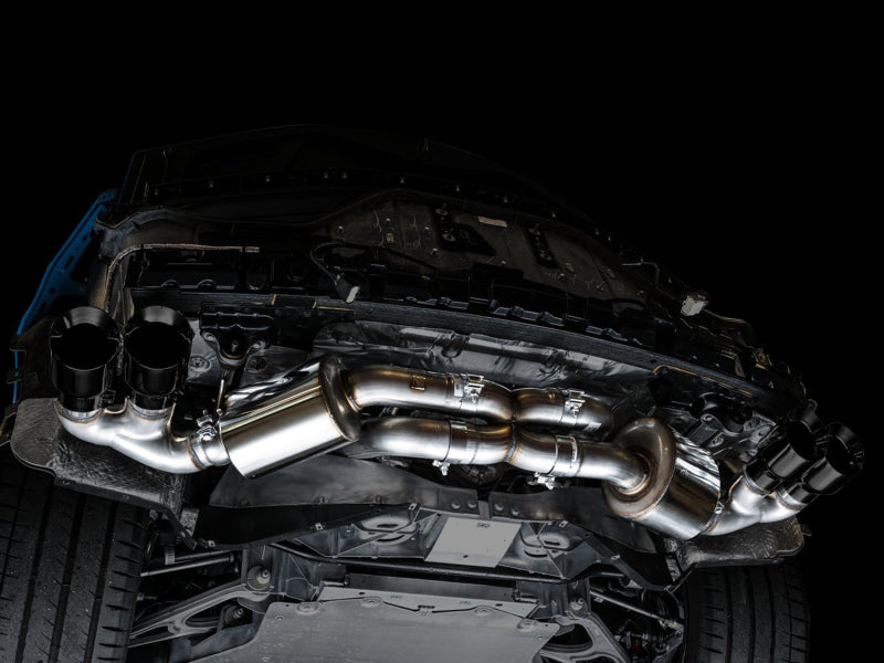 AWE Tuning 2020 Chevrolet Corvette (C8) Touring Edition Exhaust - Quad Diamond Black Tips AWE Tuning Catback