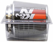 K&N Universal Filter Chrome Round Tapered White - 4in Flange ID x 1.125in Flange Length x 5.5in H K&N Engineering Air Filters - Universal Fit