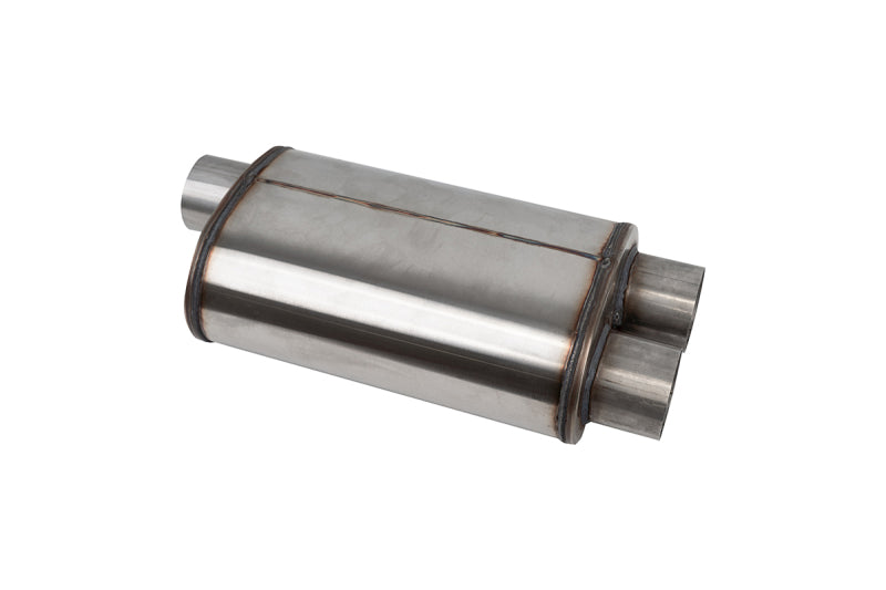 Corsa PRO-Series Tuned 304SS Muffler 3.0in Single Inlet / Dual Outlet - 19in OAL CORSA Performance Muffler