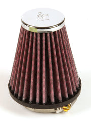 K&N Universal Chrome Filter 2.063in Flange ID x 3.5in Base OD x 2in Top OD x 4in H K&N Engineering Air Filters - Universal Fit