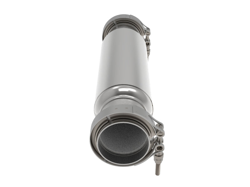 aFe MACH Force-Xp Resonator 3 IN Inlet/Outlet x 4 IN Dia. x 12 IN Body x 16 IN Overall Length aFe Resonators