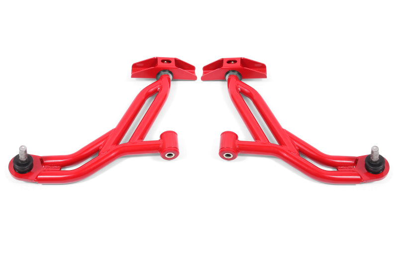 BMR Suspension 05-14 Ford Mustang Lower A-Arms - Red - Non-Adjustable BMR Suspension Control Arms