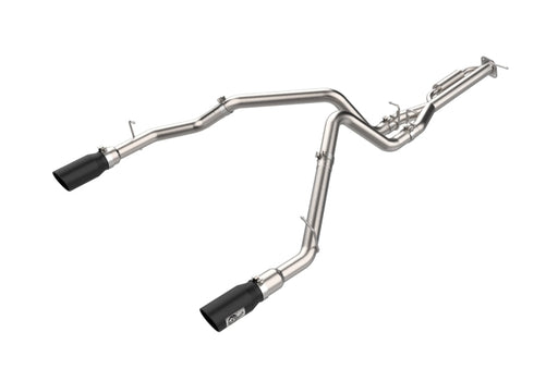 aFe 21-24 Ford F-150 Vulcan Series 3 IN to 3-1/2 IN Stainless Steel Cat-Back Exhaust System - Black aFe Catback