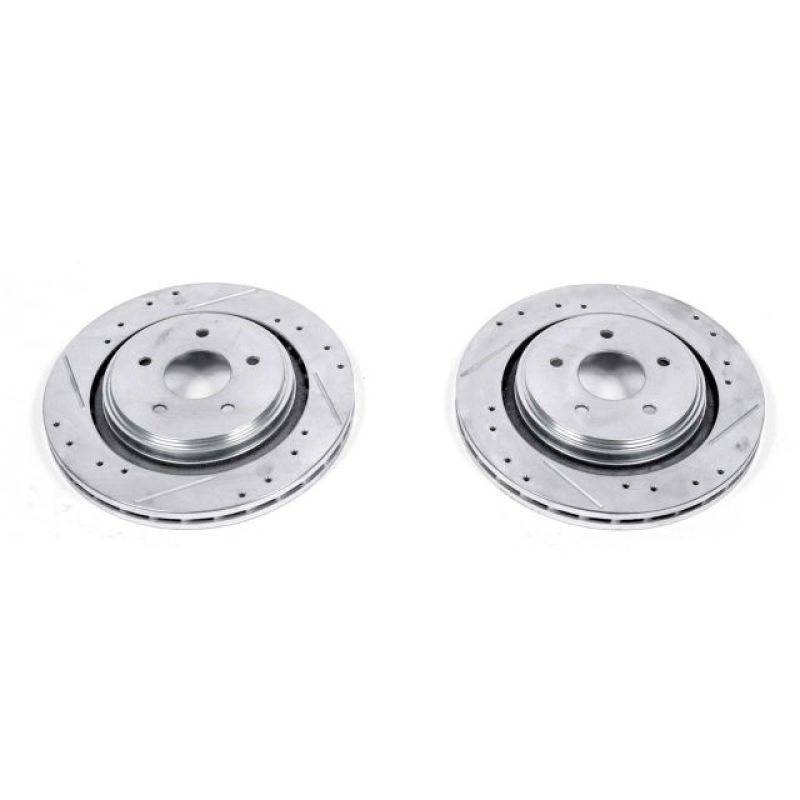 Power Stop 06-09 Cadillac XLR Rear Evolution Drilled & Slotted Rotors - Pair PowerStop Brake Rotors - Slot & Drilled