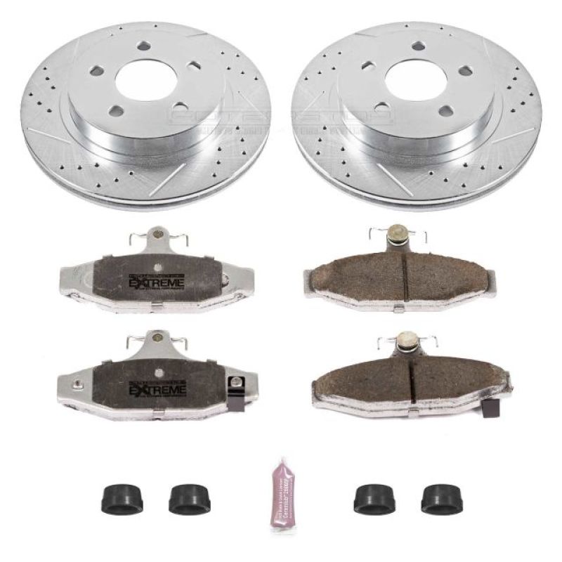 Power Stop 93-97 Chevrolet Camaro Rear Z26 Street Warrior Brake Kit PowerStop Brake Kits - Performance D&S