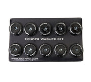 NRG Fender Washer Kit w/Color Matched M6 Bolt Rivets For Plastic (Black) - Set of 10 NRG Hardware Kits - Other
