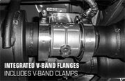 MagnaFlow 2018 Ford Mustang V8-5.0LGAS Exhaust Acc - 2.5in ID/OD - 304SS - Integrated V-Band Flanges Magnaflow Flanges
