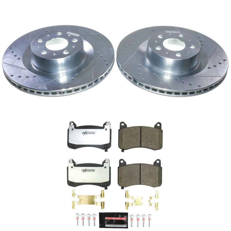 Power Stop 20-24 Tesla Y Front Z26 Street Brake Kit PowerStop Brake Kits - Performance D&S