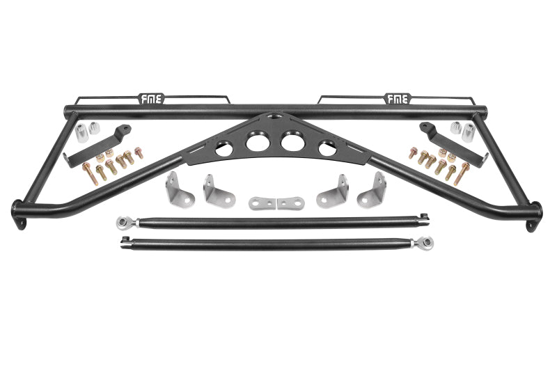 BMR 15-20 Ford Mustang Harness Bar - Black Hammertone BMR Suspension Harness Bars