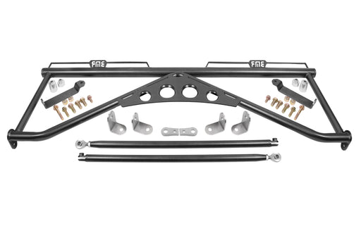 BMR 15-20 Ford Mustang Harness Bar - Black Hammertone BMR Suspension Harness Bars