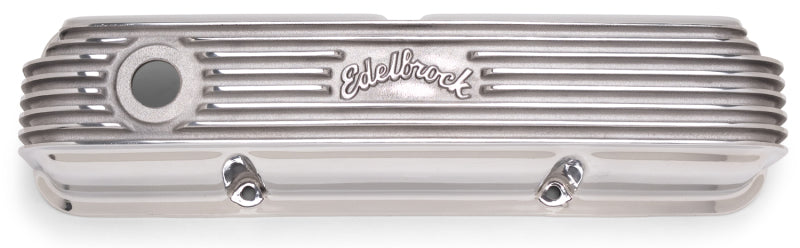 Edelbrock Valve Cover Classic Series Ford 1958-1976 FE V8 Polshed Edelbrock Valve Covers