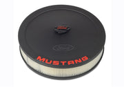 Ford Racing Air Cleaner Kit - Black Crinkle Finish w/ Red Mustang Emblem Ford Racing Air Filters - Universal Fit