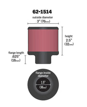 K&N 1.5in Flange ID x 3in OD x 2.5in Height Clamp On Crankcase Vent Filter K&N Engineering Air Filters - Universal Fit