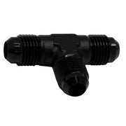 DeatschWerks 6AN Male Flare to 6AN Male Flare to 6AN Male Flare Tee Fitting - Anodized Matte Black DeatschWerks Fittings