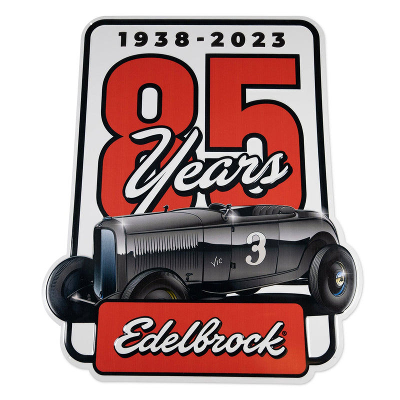 Edelbrock 85th Anniversary Tin Garage Sign EDELBROCK Autoparts