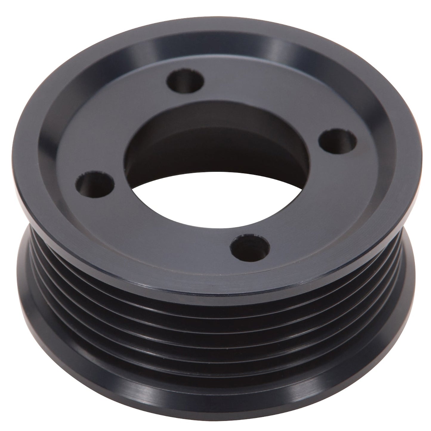 Edelbrock Competition Supercharger Pulley #15814 2.625 in. 6-Rib, Black Anodized