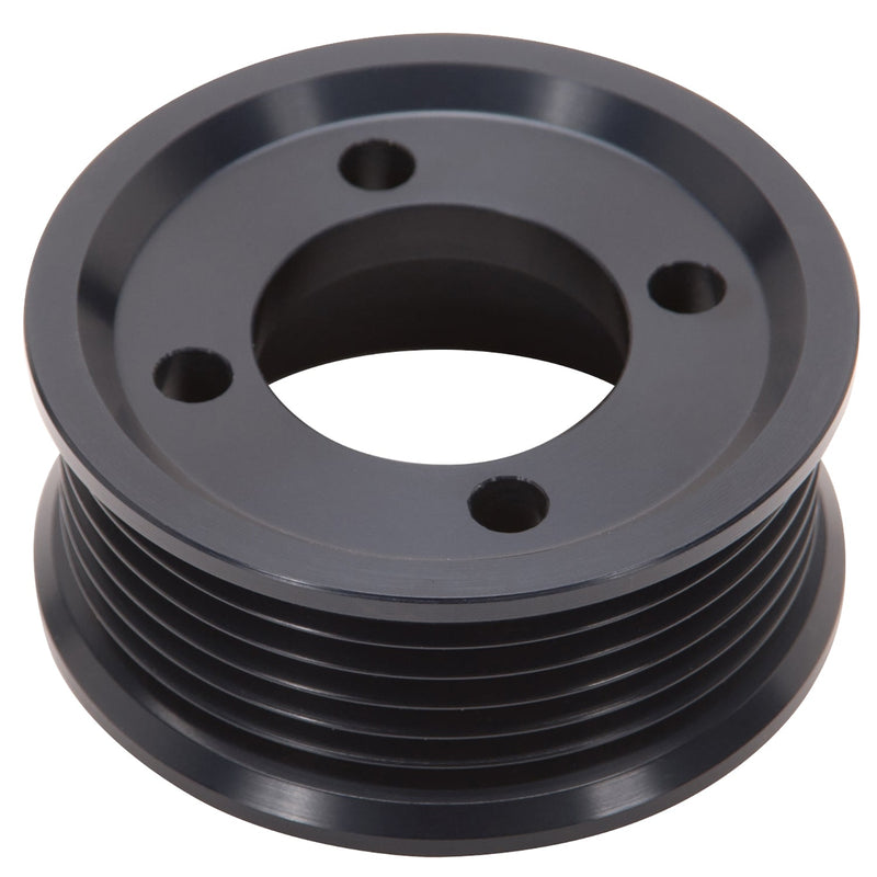 Edelbrock Competition Supercharger Pulley #15814 2.625 in. 6-Rib, Black Anodized