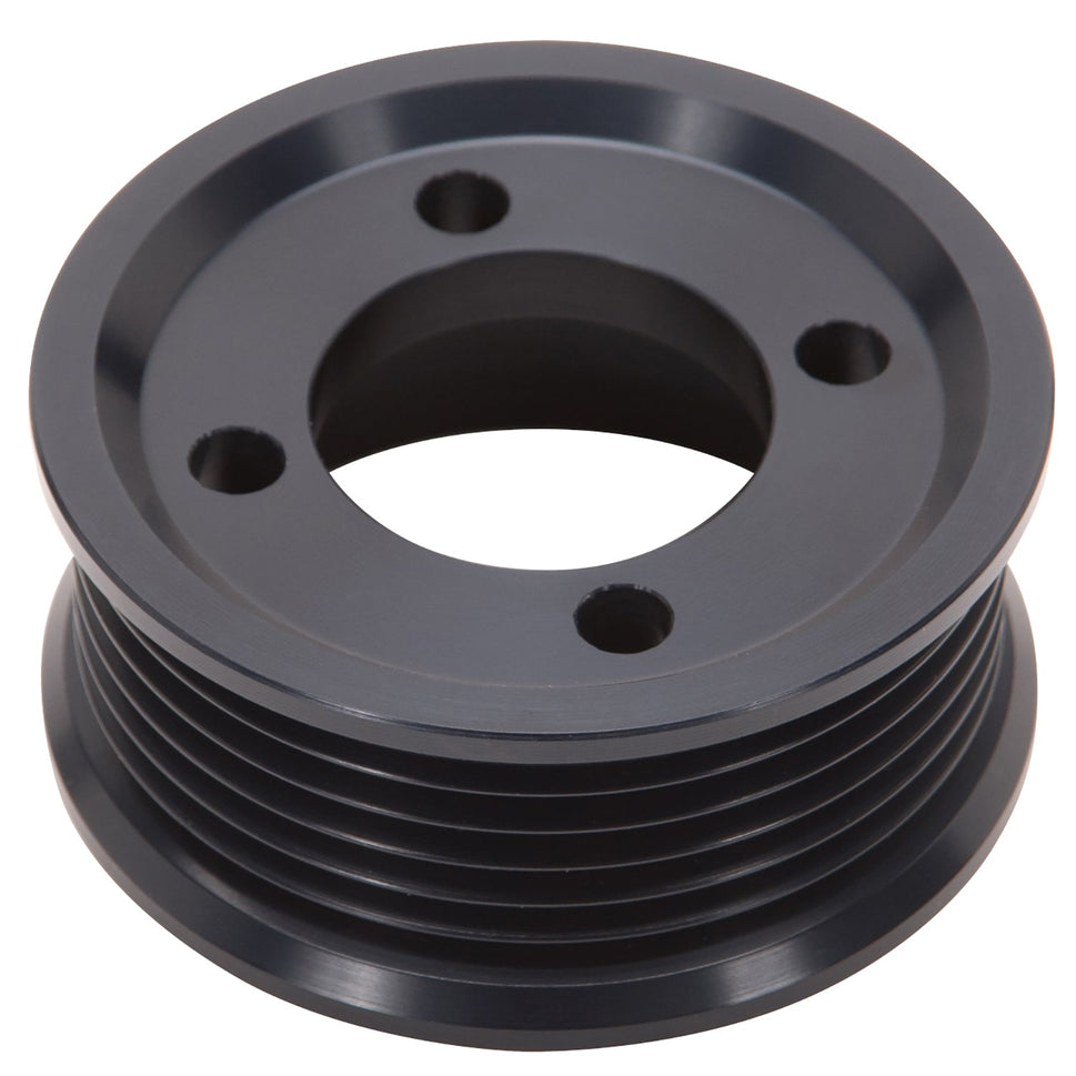 Edelbrock Competition Supercharger Pulley #15814 2.625 in. 6-Rib, Black Anodized