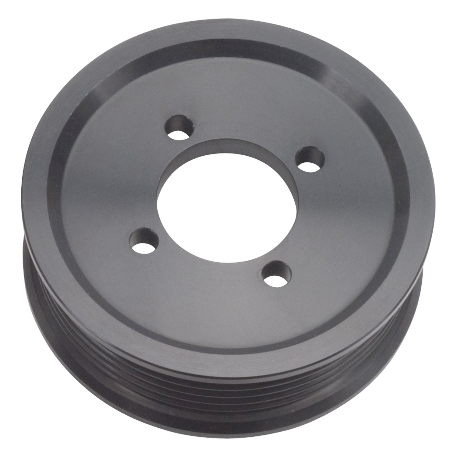 Edelbrock Competition Supercharger Pulley #15820 3.50 in. 6-Rib, Black Anodized