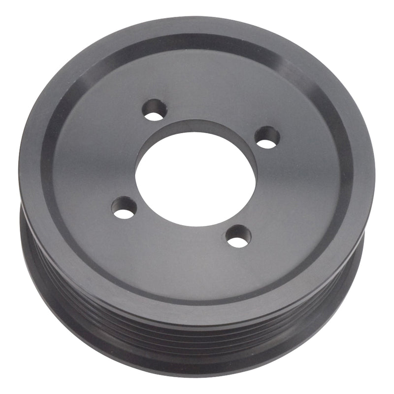 Edelbrock Competition Supercharger Pulley #15820 3.50 in. 6-Rib, Black Anodized