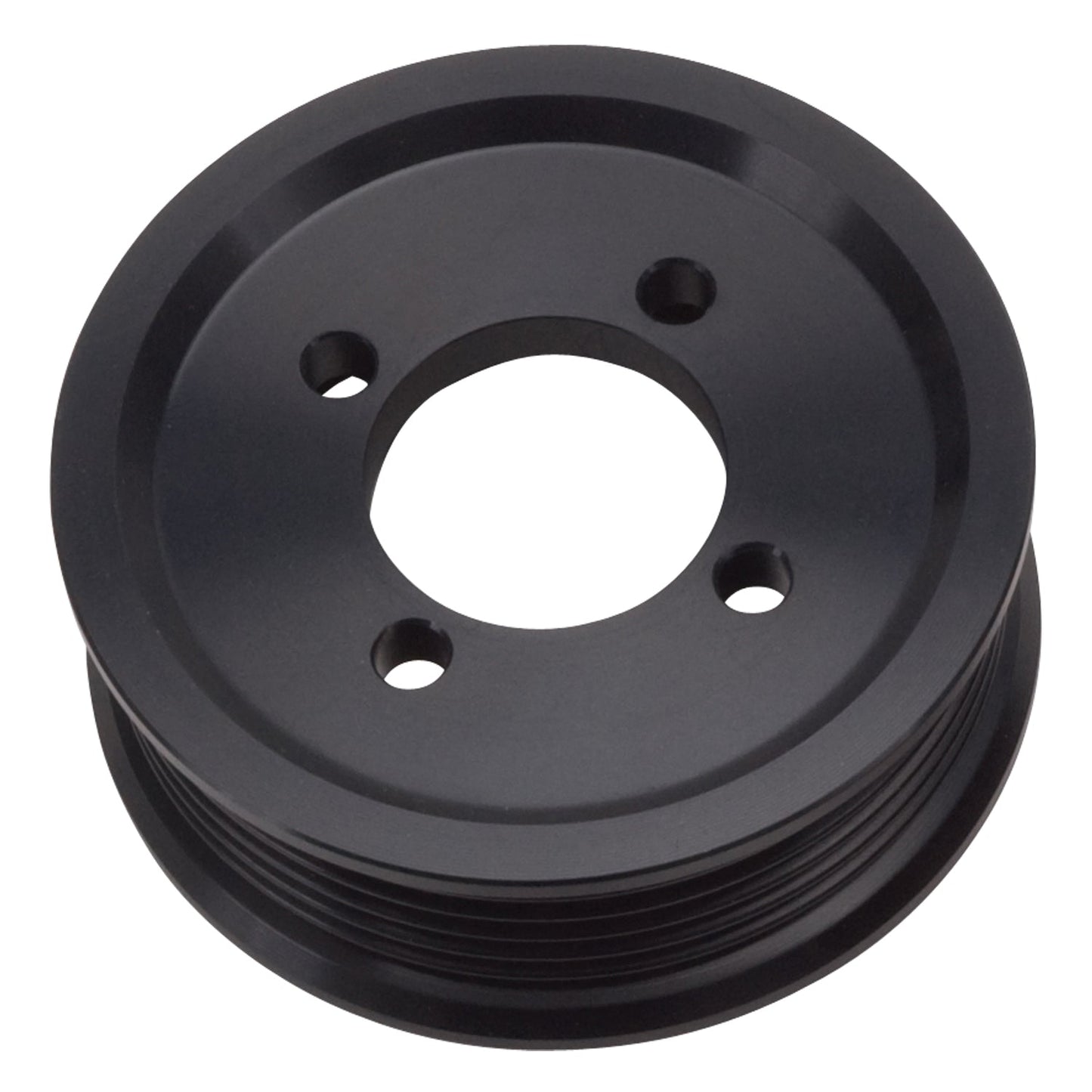 Edelbrock Competition Supercharger Pulley #15821 3.25 in. 6-Rib, Black Anodized
