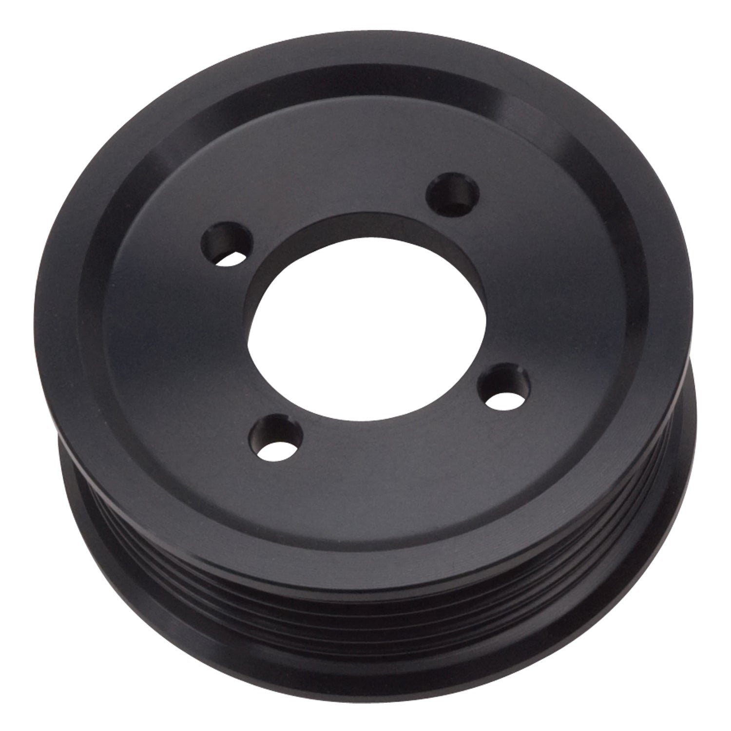 Edelbrock Competition Supercharger Pulley #15821 3.25 in. 6-Rib, Black Anodized