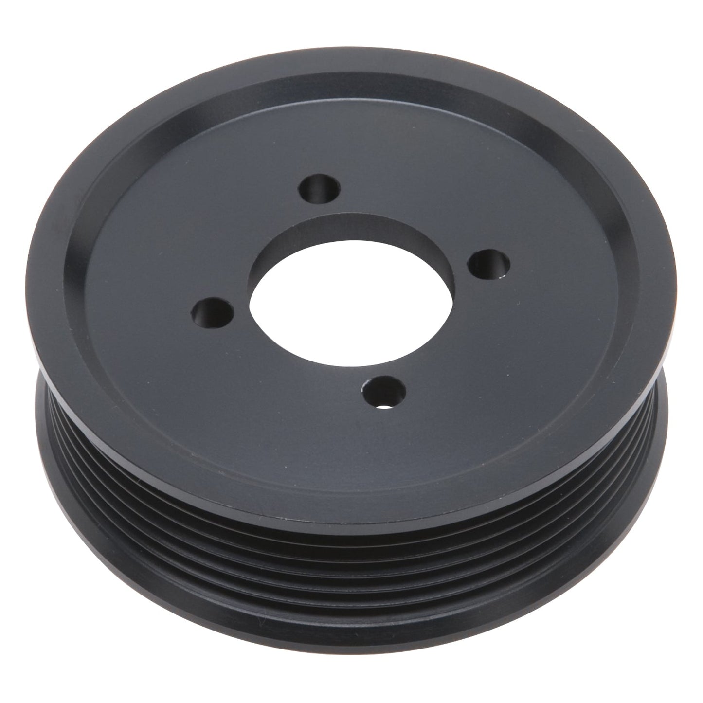 Edelbrock Competition Supercharger Pulley #15825 3.75 in. 6-Rib, Black Anodized