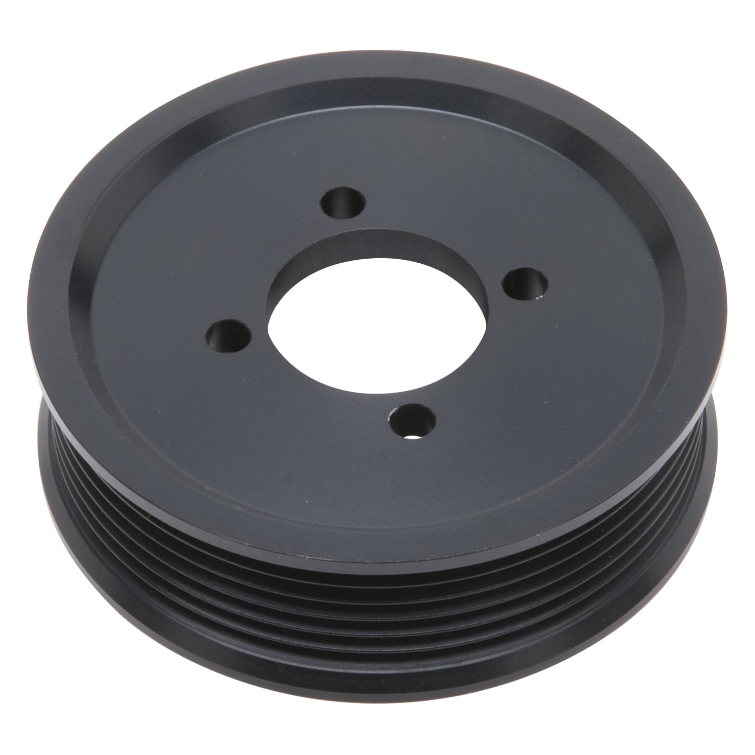 Edelbrock Competition Supercharger Pulley #15825 3.75 in. 6-Rib, Black Anodized