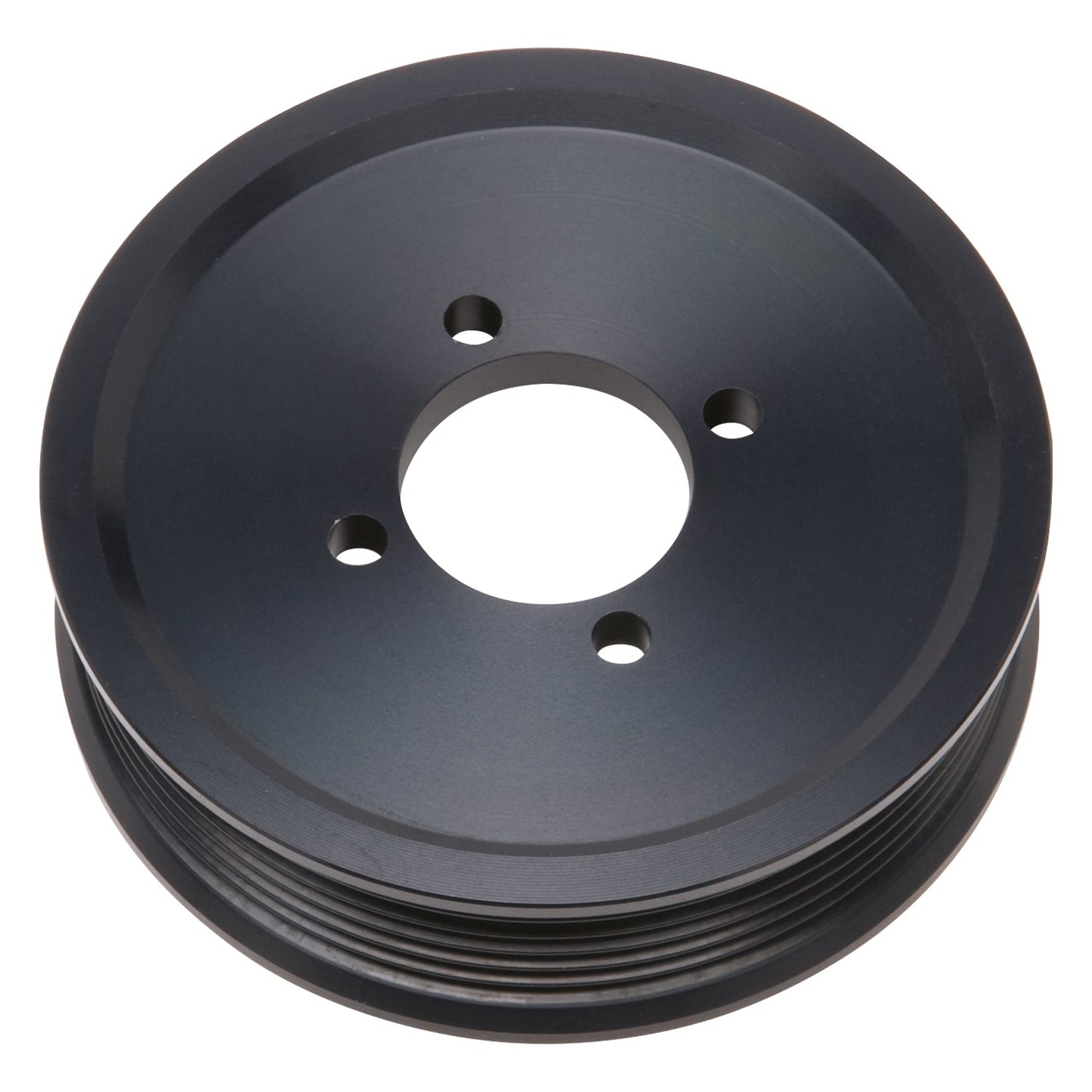 Edelbrock Competition Supercharger Pulley #15826 4.125 in. 6-Rib, Black Anodized