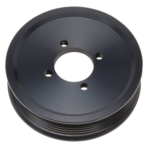 Edelbrock Competition Supercharger Pulley #15826 4.125 in. 6-Rib, Black Anodized
