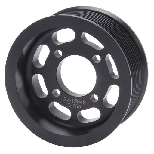 Edelbrock Competition Supercharger Pulley #15848 3.750 in. 10-Rib Black Anodized