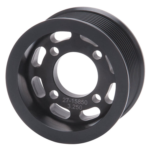 Edelbrock Competition Supercharger Pulley #15850 3.250 in. 10-Rib Black Anodized