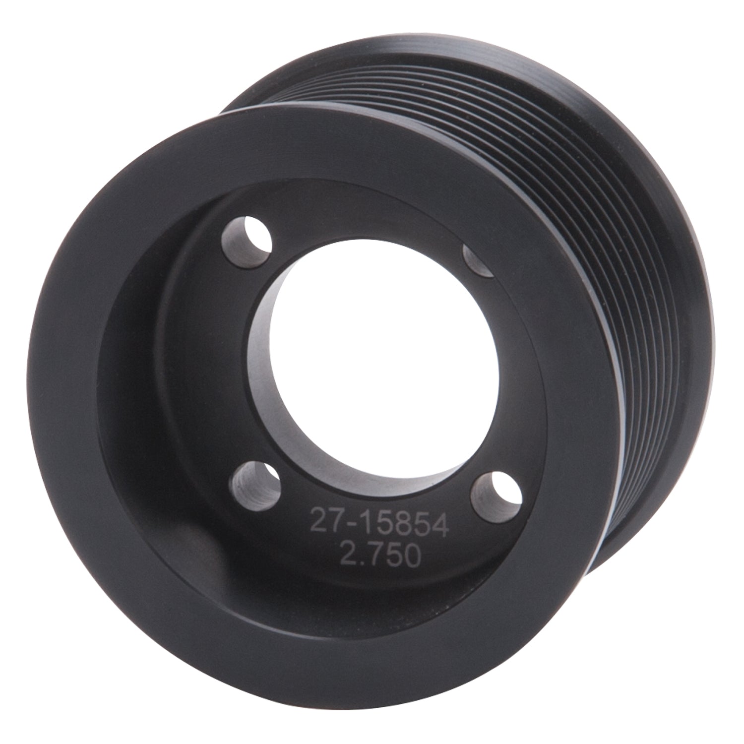 Edelbrock Competition Supercharger Pulley #15854 2.750 in. 10-Rib Black Anodized